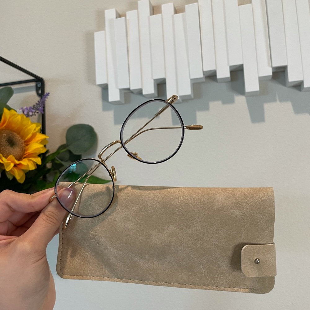 Henk Polished Black Blue Light glasses